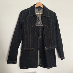 Vivienne Tam denim skirt and jacket set